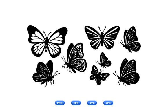 Bold Butterfly Silhouette SVG Pack for Designers
