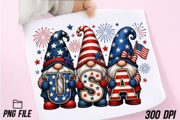 Celebrate with Character: The Magic of 4th of July Gnomes PNG and Funny Fourth of July Designs