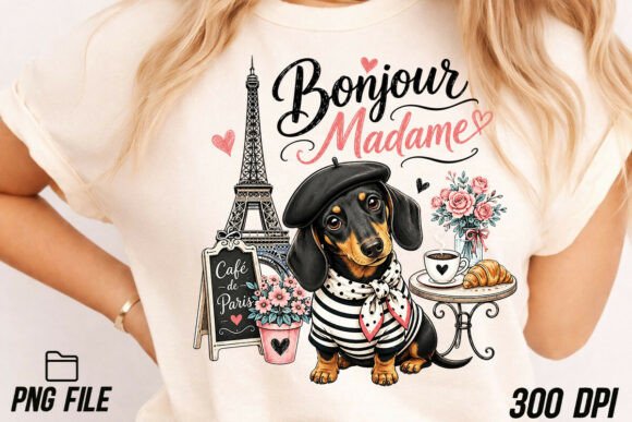 Dachshund French PNG Sublimation Guide