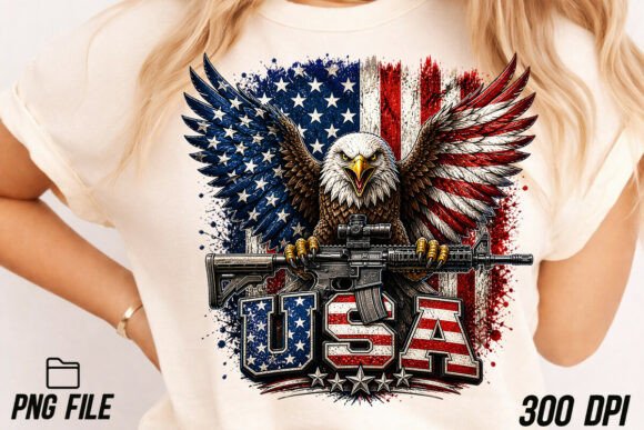 Eagle USA Flag Patriotic 4th of July PNG Design