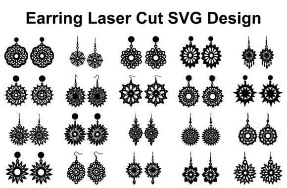 Elevate Designs with Mandala Earring SVGs