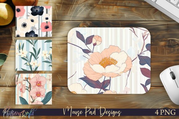 Elevate Your Desk with Vintage Floral Mouse Pads
