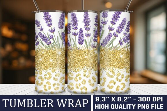 Elevating Brand Identity with the Lavender Glitter Leopard Print Tumbler Design
