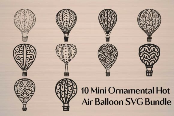 Elevating Creative Workflows with Mini Ornamental Hot Air Balloon SVG Assets