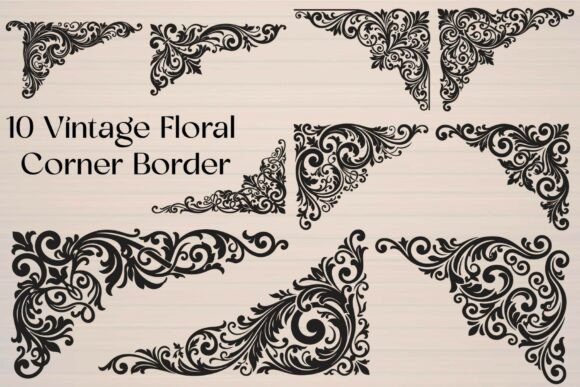 Elevating Design Workflows with Vintage Floral Corner Borders