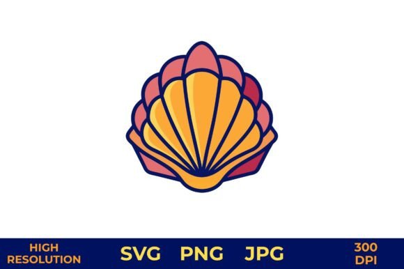 Mastering Seashell Vector Art with Bold Outlines for Professional Results