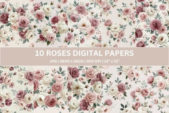 Strategic Aesthetics: Leveraging Dusty Rose Floral Digital Paper for Brand and Creative Success