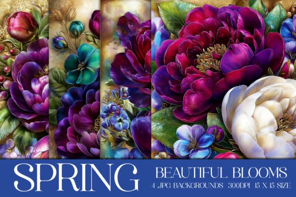 Strategic Visual Planning with Beautiful Spring Blooms Backgrounds, S3
