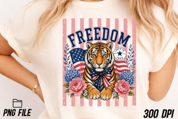 Unlocking Creative Potential with the Freedom Tiger Preppy Patriotic PNG