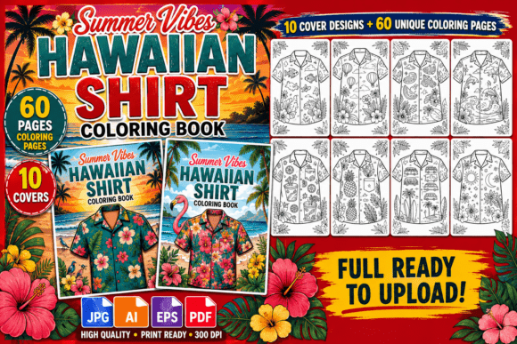 Unlocking Creativity and Relaxation with Summer Vibes Hawaiian Shirt Color Pages